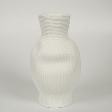 Beyaz Darbeli Vazo Uzun