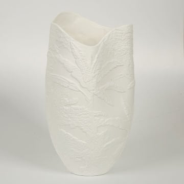 Beyaz Yaprak Vazo