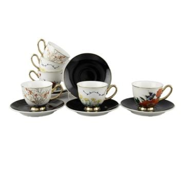 Emily 6lı Kahve Fincanı Seti 90cc