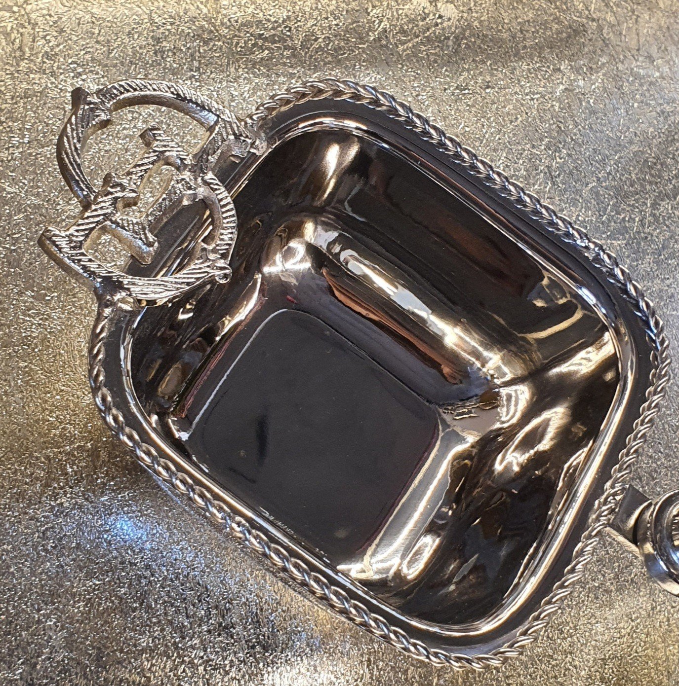 Gümüş Metal 2li Çerezlik 31x11x21cm