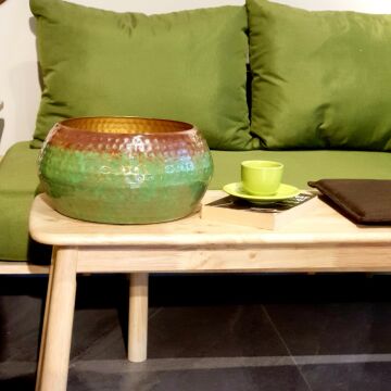 Bianco Bakır Görünümlü Metal Vazo 28cm