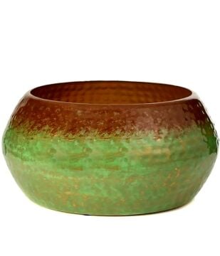 Bianco Bakır Görünümlü Metal Vazo 28cm