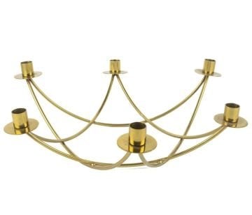 Gold 6 Kollu Şamdan 47x42x16cm