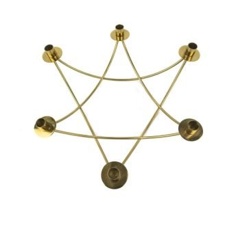 Gold 6 Kollu Şamdan 47x42x16cm