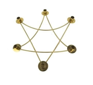 Gold 6 Kollu Şamdan 47x42x16cm