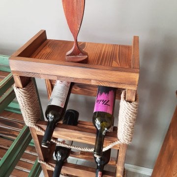 Wines Ayaklı 8 li Şaraplık Üst Tablalı