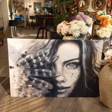 Kadın Hayattır 60cm*90cm Ledli Tablo