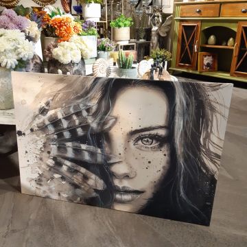 Kadın Hayattır 60cm*90cm Ledli Tablo