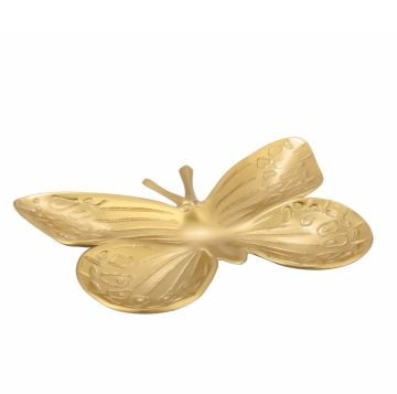 Altın Dekor Kelebek Tabak Küçük Boy