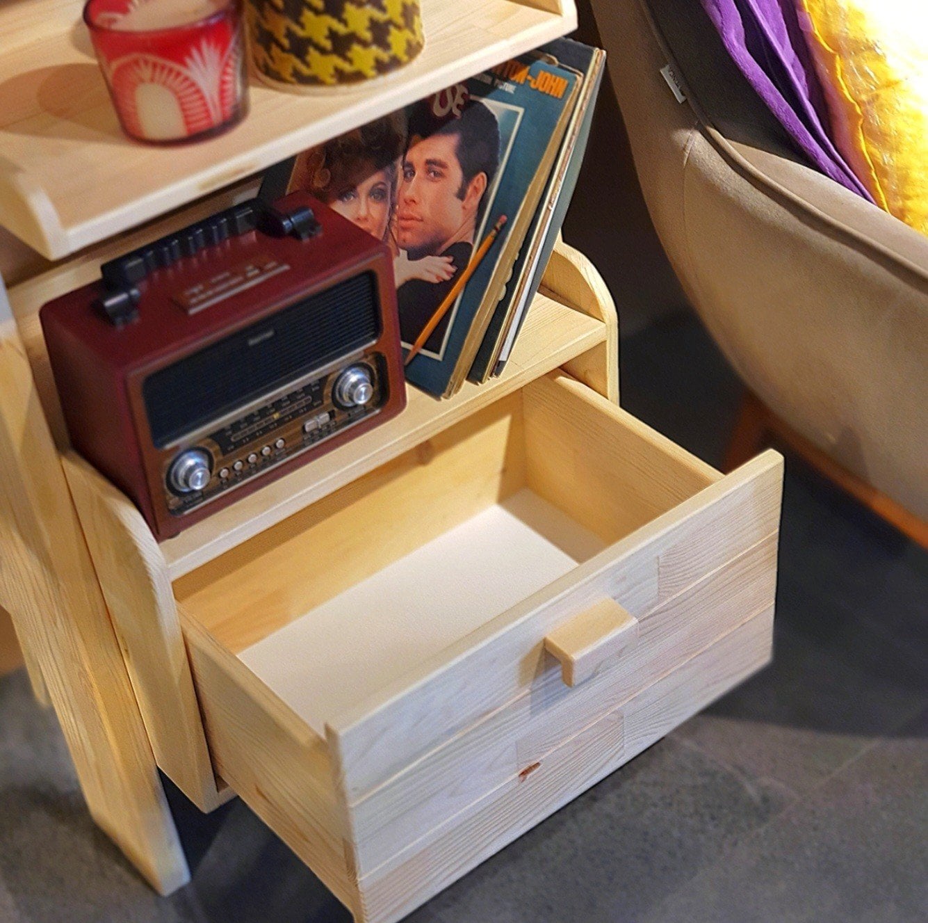 Merdiven Model Organizer Raf&Kitaplık Naturel