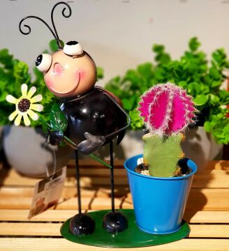 Uğur Böceği Metal Saksı & Kalemlik