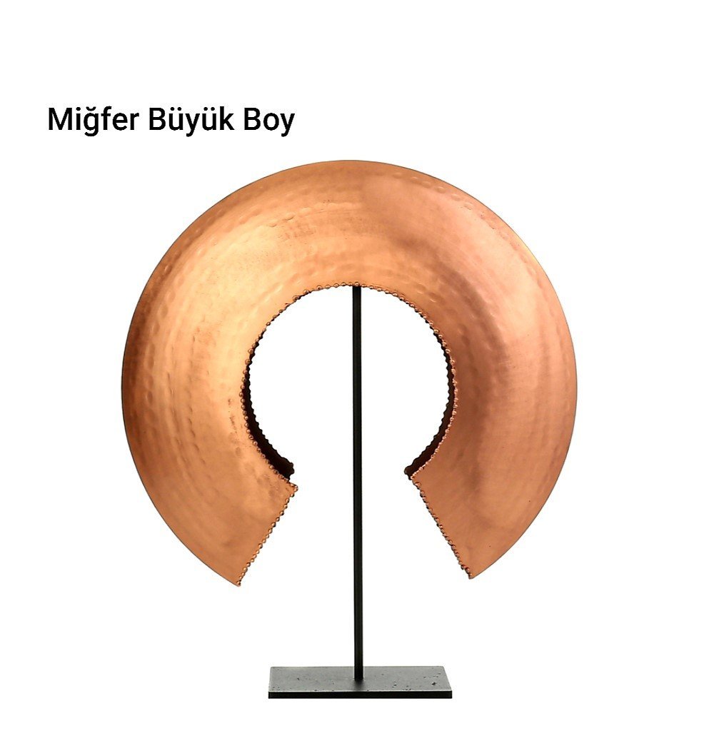 Dekoratif Miğfer Obje Bronz Büyük Boy