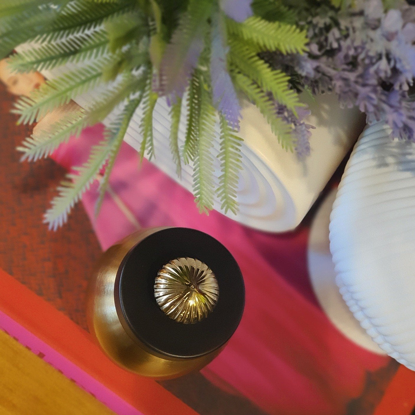 Gold&Siyah Kapaklı Metal Küp Mini Boy 8cm