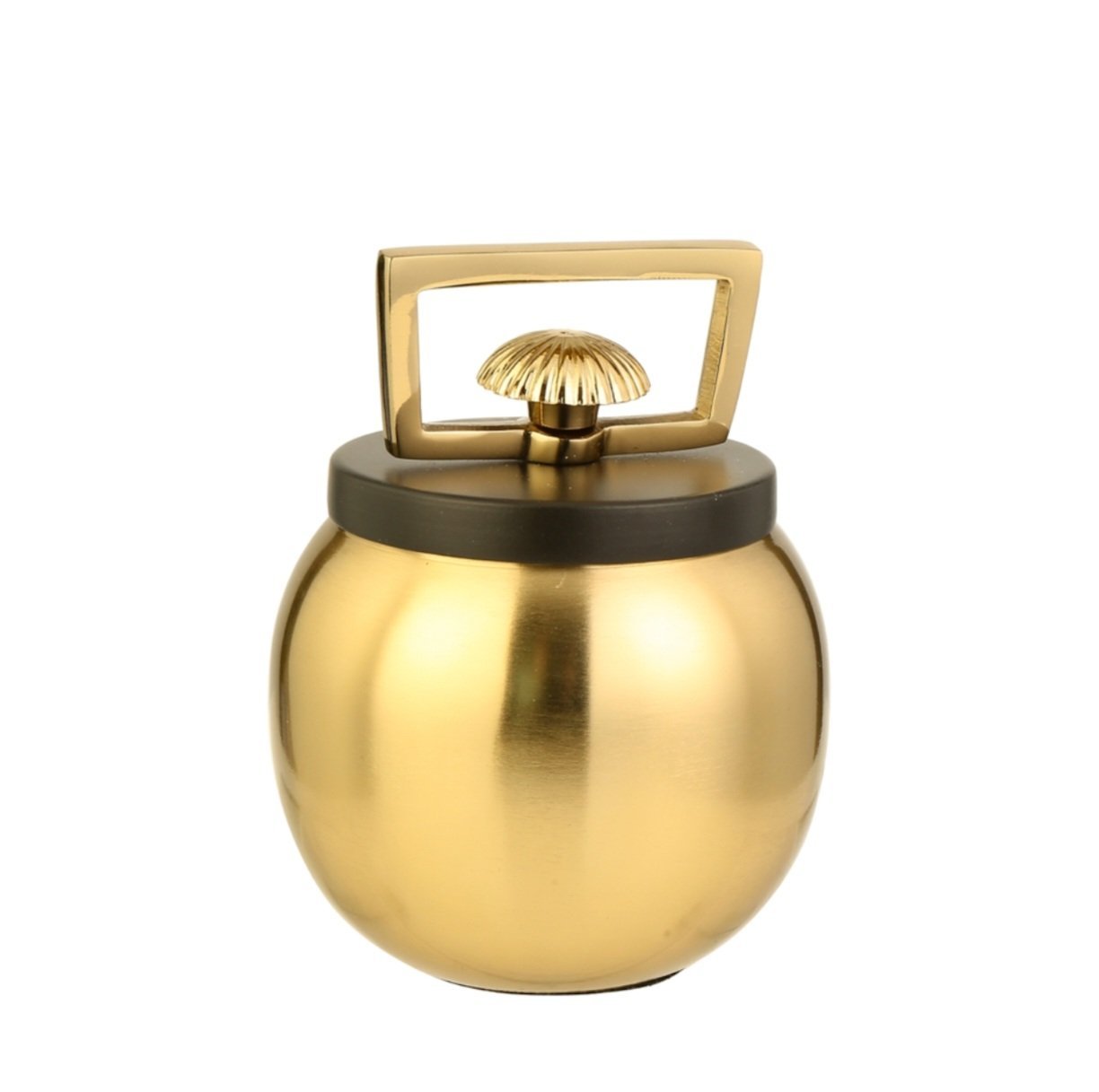 Gold&Siyah Kapaklı Metal Küp Orta Boy 13cm