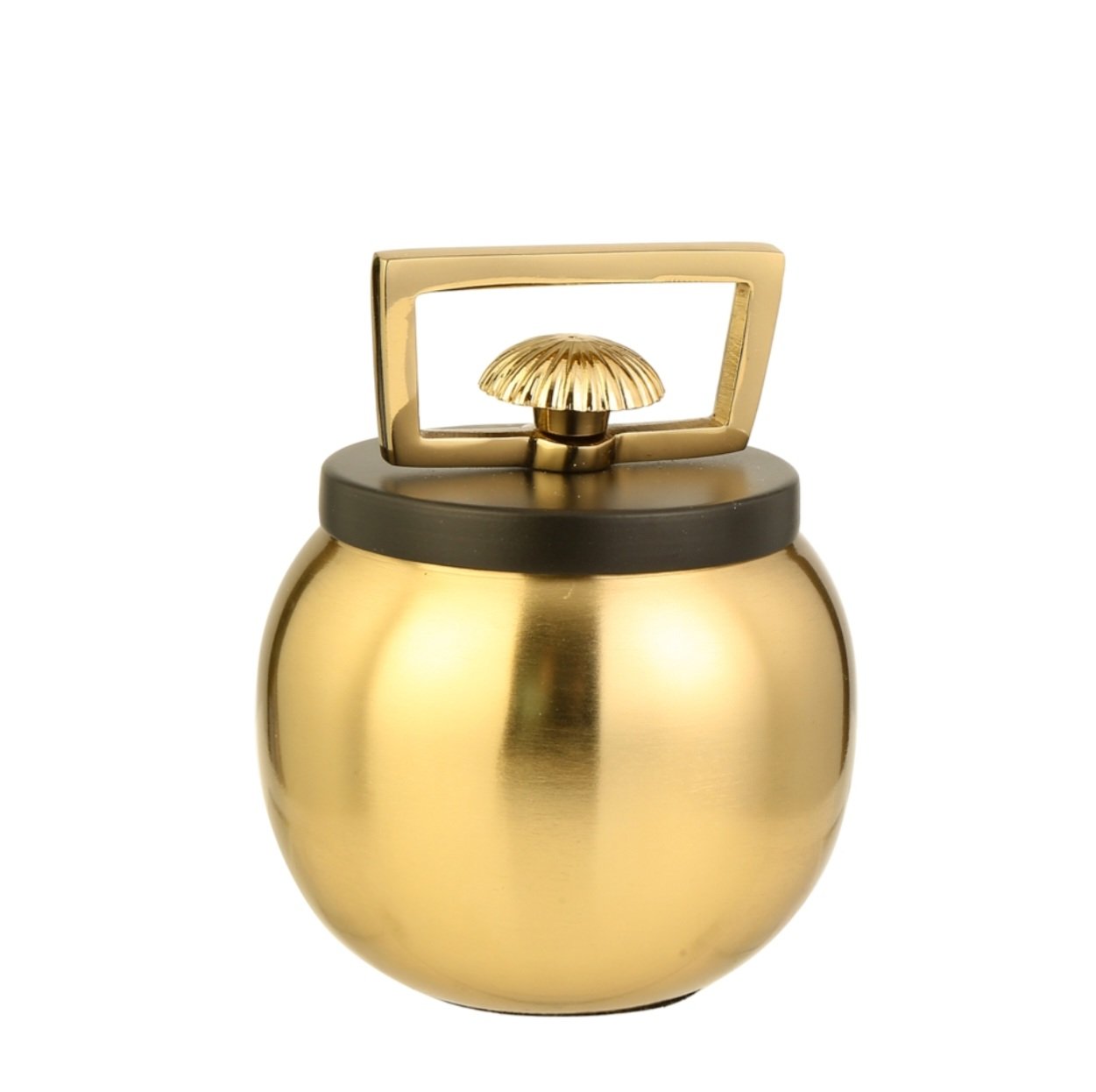 Gold&Siyah Kapaklı Metal Küp Büyük Boy 15cm