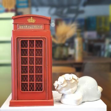 Metal Dekoratif  London Telefon Kulübesi Kumbara