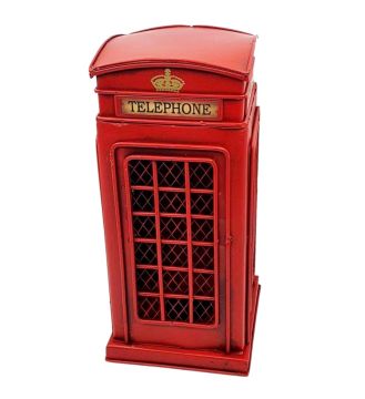 Metal Dekoratif  London Telefon Kulübesi Kumbara