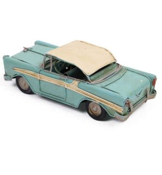 Metal Dekoratif Araba Pasaklı Kontes Chevrolet Mini Boy Mavi