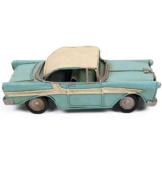 Metal Dekoratif Araba Pasaklı Kontes Chevrolet Mini Boy Mavi