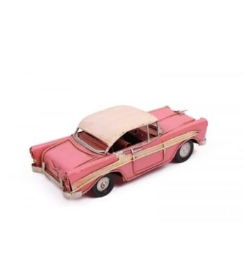 Metal Dekoratif Araba Pasaklı Kontes Chevrolet Mini Boy Pembe