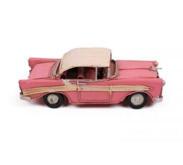 Metal Dekoratif Araba Pasaklı Kontes Chevrolet Mini Boy Pembe