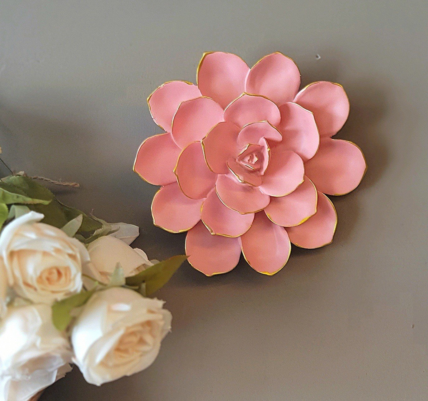 Polyester Duvar Dekoru Çiçek 20cm