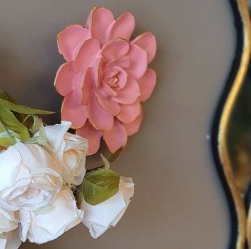 Polyester Duvar Dekoru Çiçek 20cm