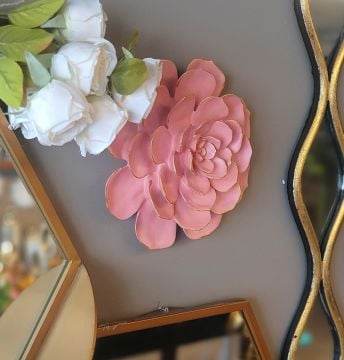 Polyester Duvar Dekoru Çiçek 27cm