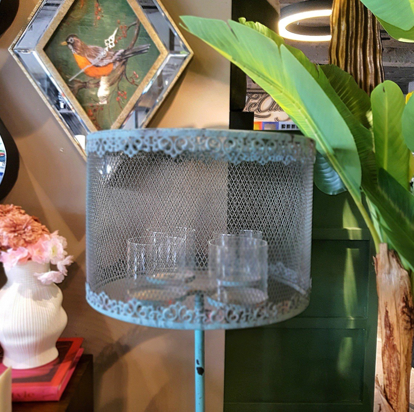 Antik Green Ayaklı Tealıght 130cm