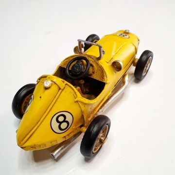 Nostaljik No 8 Yarış Arabası Sarı Mini Boy