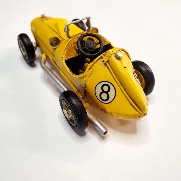 Nostaljik No 8 Yarış Arabası Sarı Mini Boy