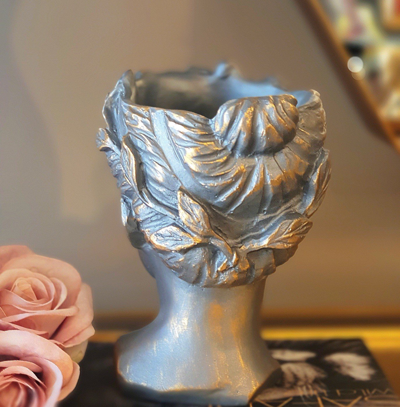 Helen Dekoratif Saksı Füme Küçük Boy