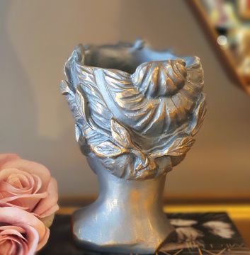 Helen Dekoratif Saksı Füme Küçük Boy