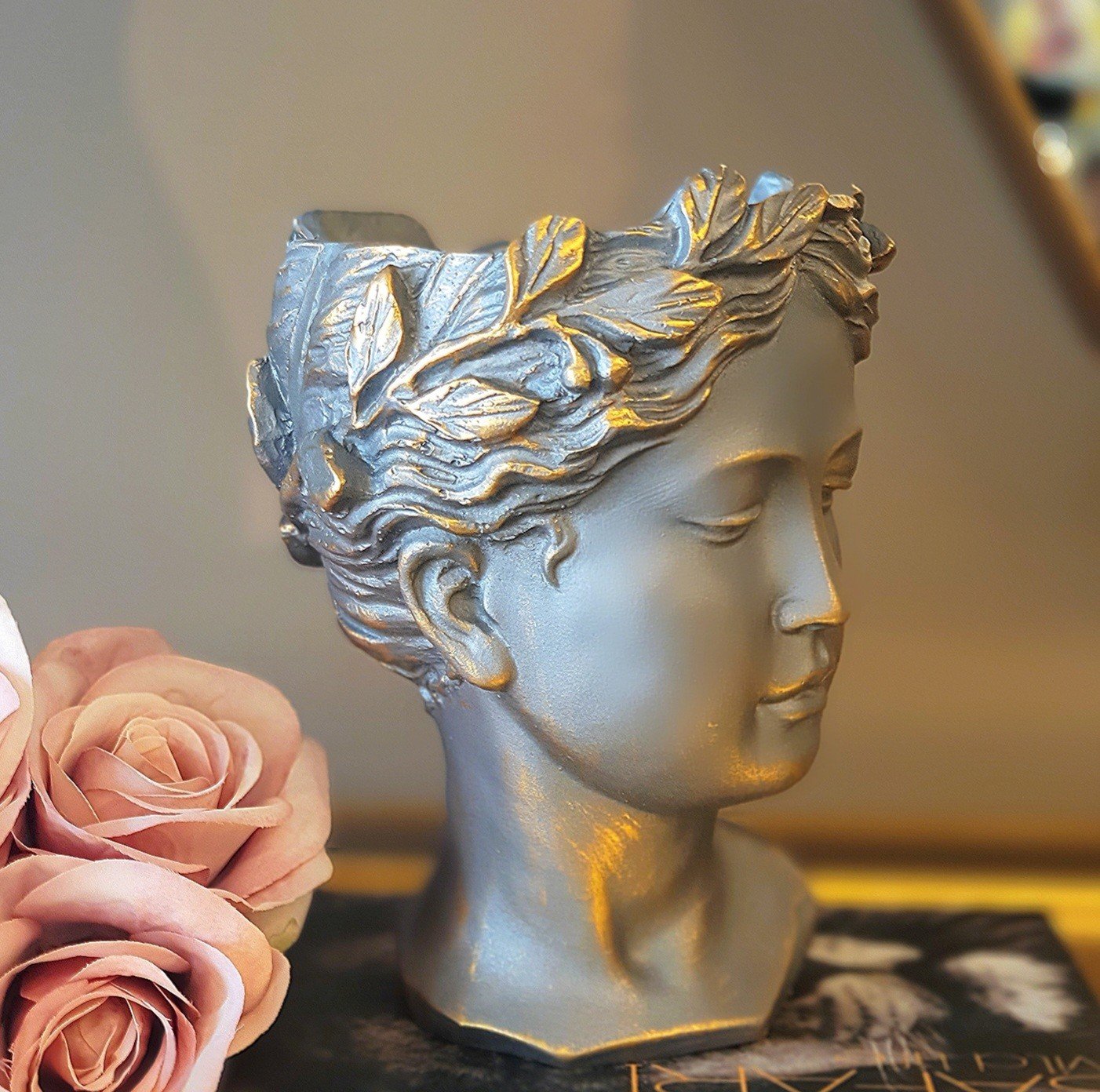 Helen Dekoratif Saksı Füme Küçük Boy