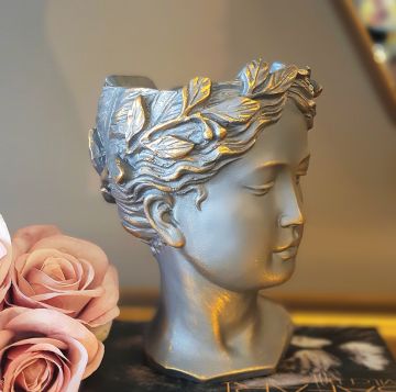 Helen Dekoratif Saksı Füme Küçük Boy