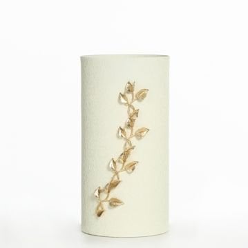 Krem Silindir Vazo 25cm