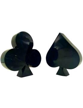 Mermer Maça & Sinek dekoratif Obje Siyah