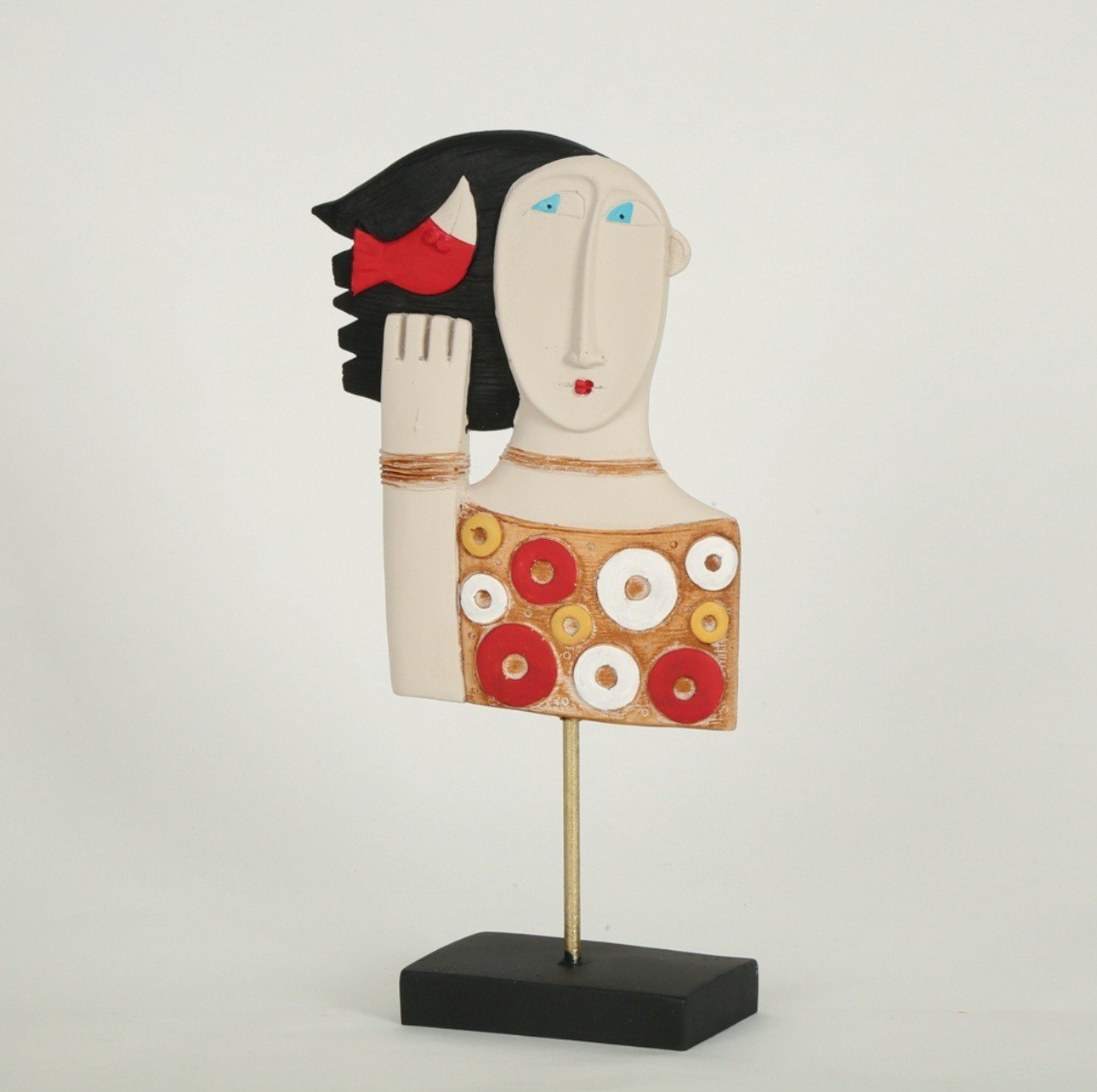 Kaideli Halkalı Kadın Biblo