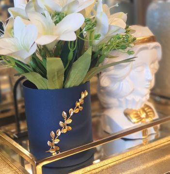 Lacivert Silindir Vazo 15cm