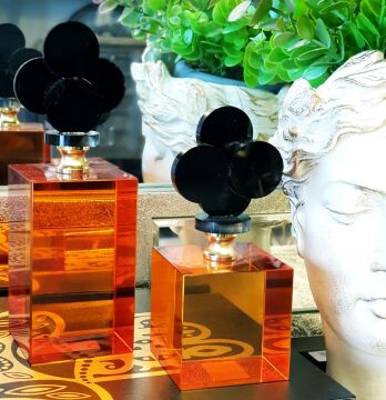 İkili Küp Model Parfüm Şişesi Obje