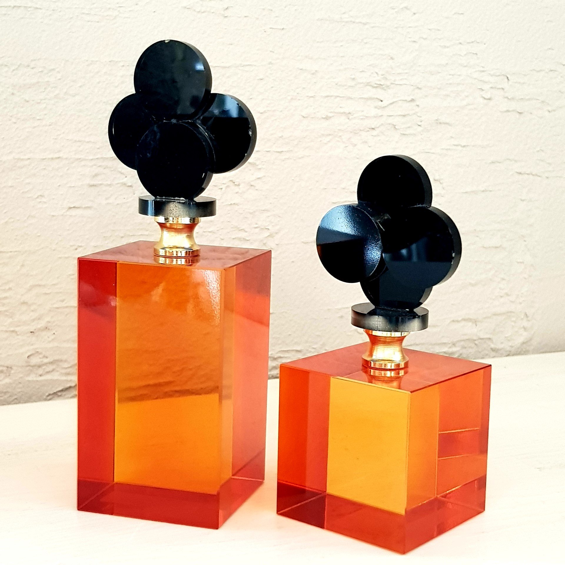 İkili Küp Model Parfüm Şişesi Obje