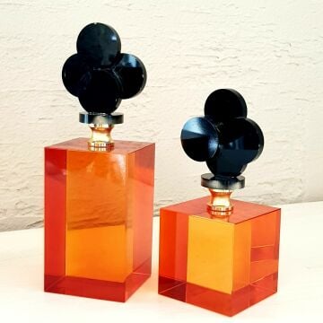 İkili Küp Model Parfüm Şişesi Obje