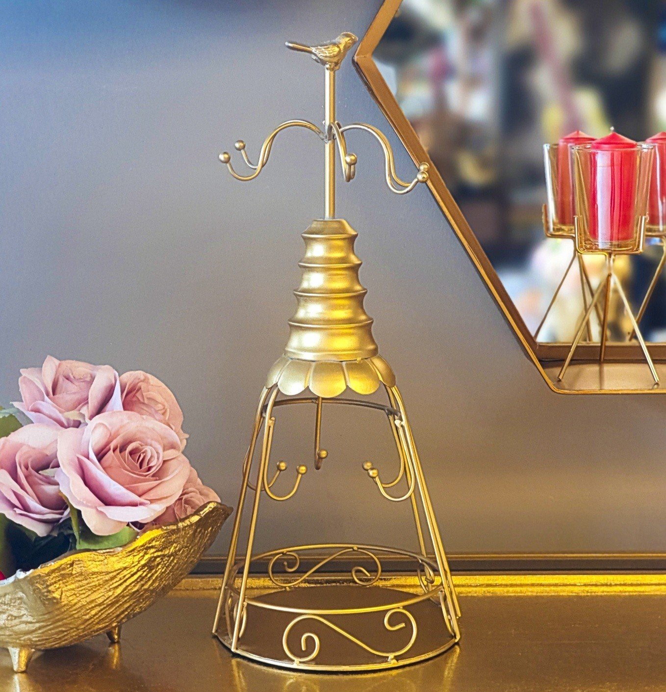 Antik Eskitme Gold Askılık