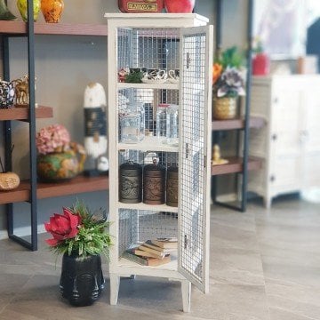 4 Raflı Derin Nostaljik Tel Dolap Büyük Boy