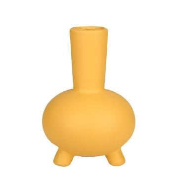 Seramik Vazo Sarı 21cm