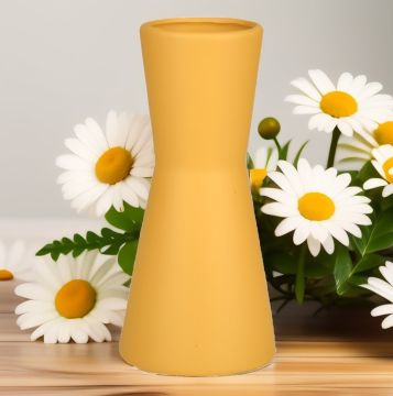 Seramik Vazo Sarı 26cm