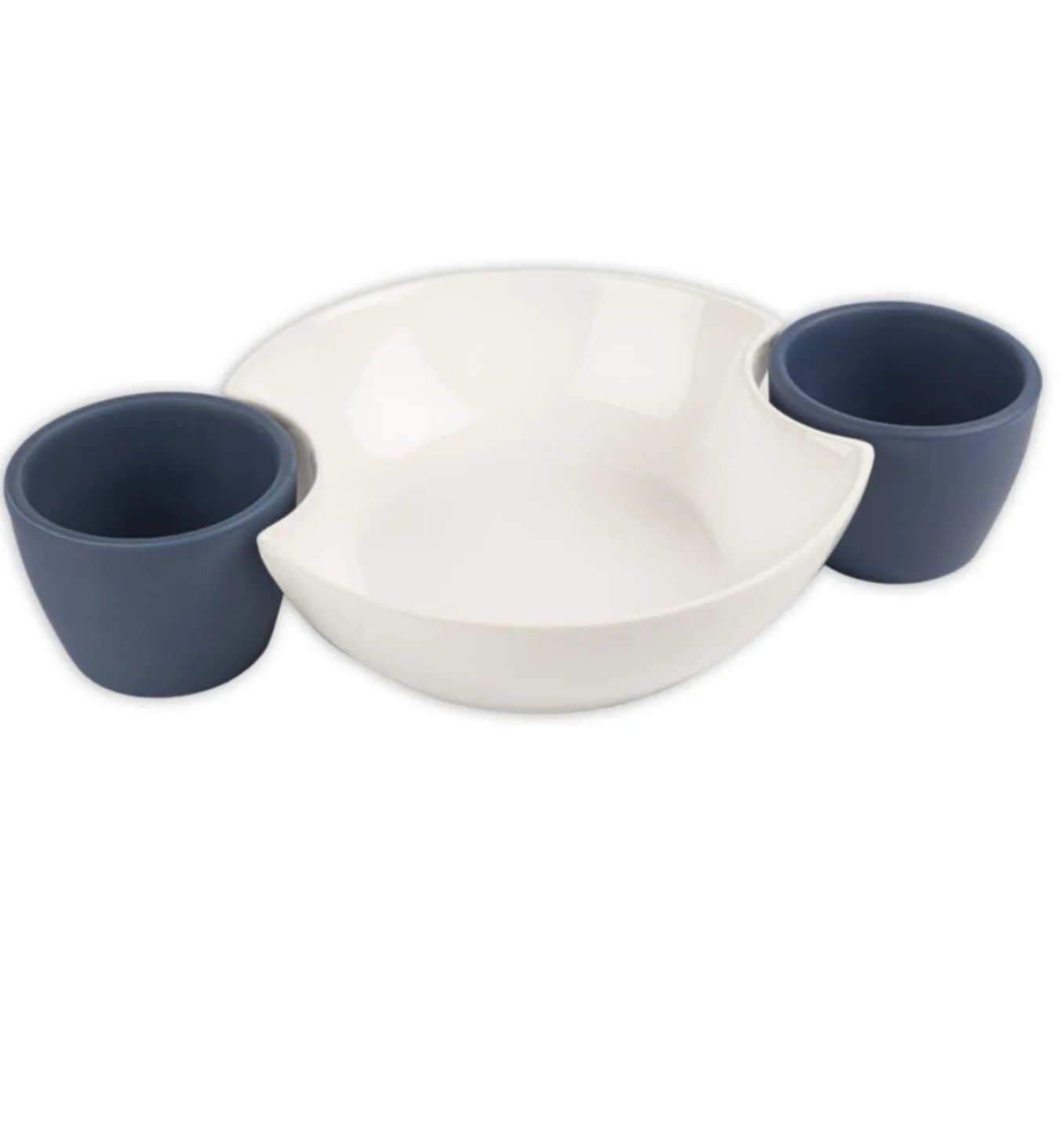 Mavi Beyaz Sosluklu Servis