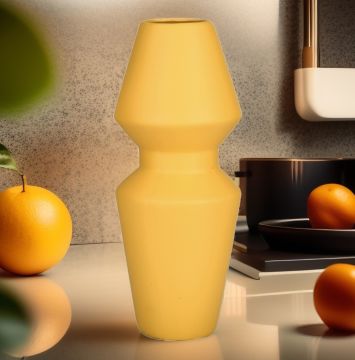 Seramik Vazo Sarı 35cm