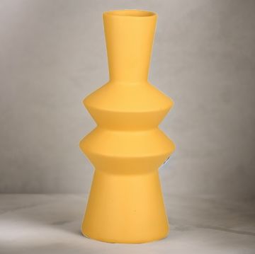Seramik Vazo Sarı 33cm