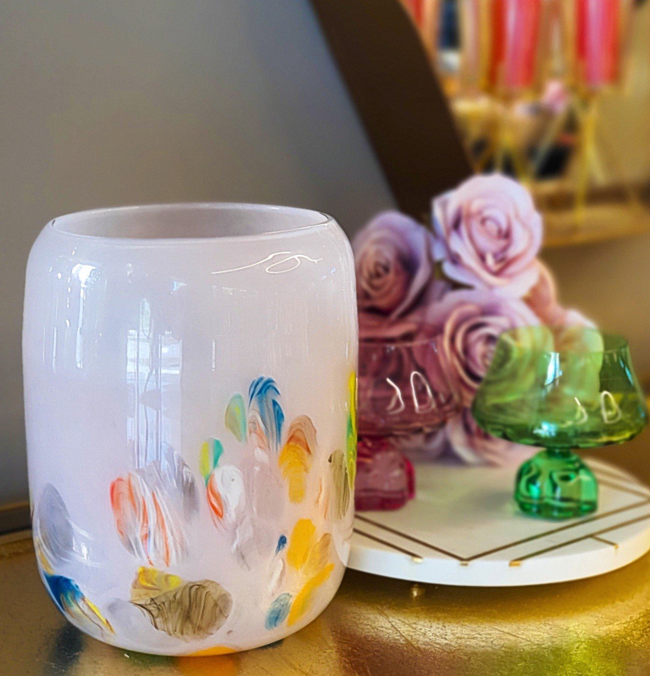 Lila Cam Vazo 18x22cm